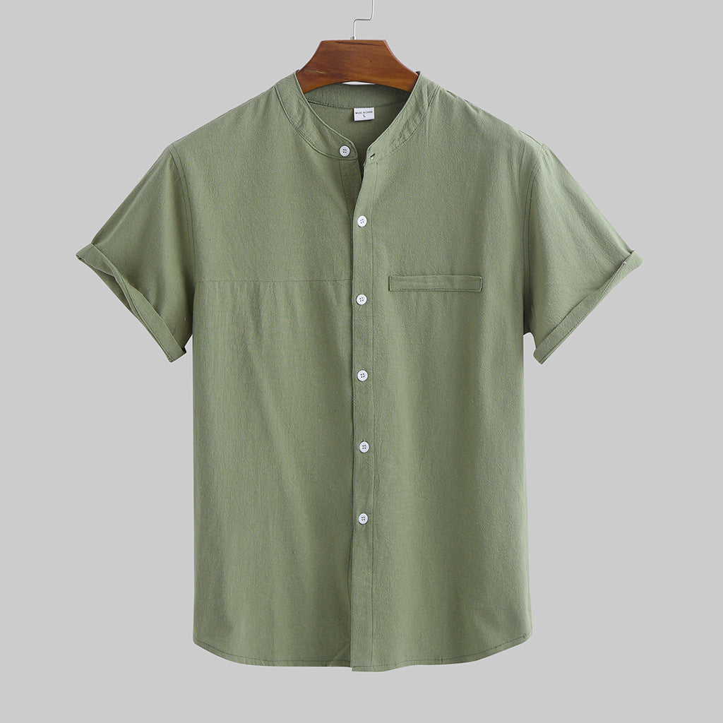 Loose Cotton And Linen Short Sleeve