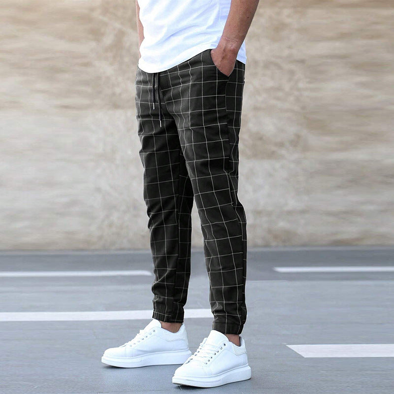 New European And American Leisure Fashion Plaid Pants