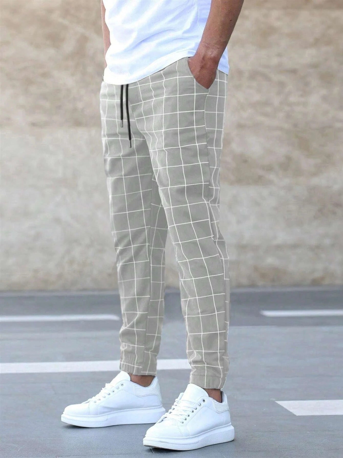 New European And American Leisure Fashion Plaid Pants