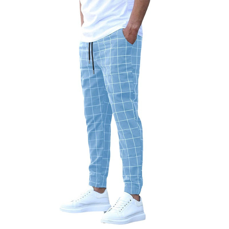 New European And American Leisure Fashion Plaid Pants