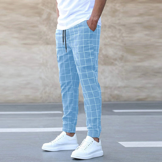 New European And American Leisure Fashion Plaid Pants