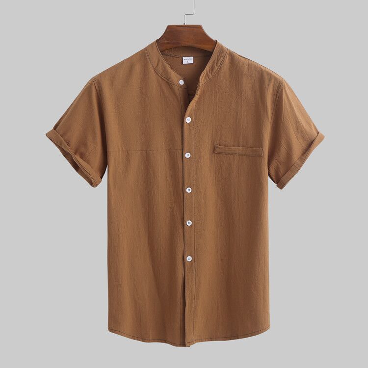 Loose Cotton And Linen Short Sleeve